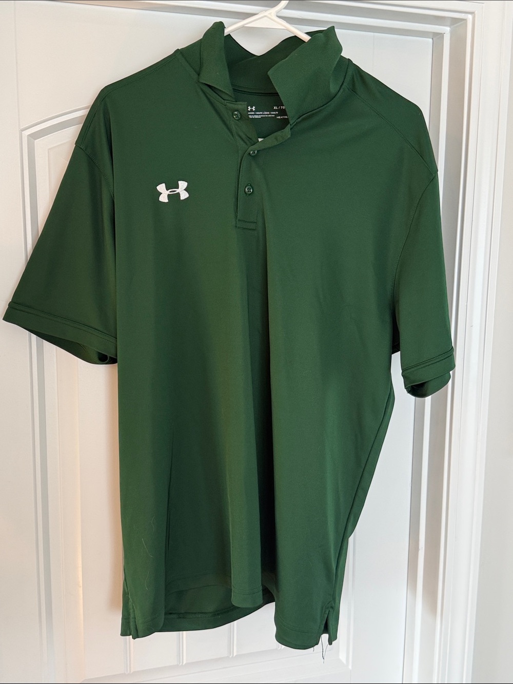 Under Armour Men’s Dark Green Polo with White Logo